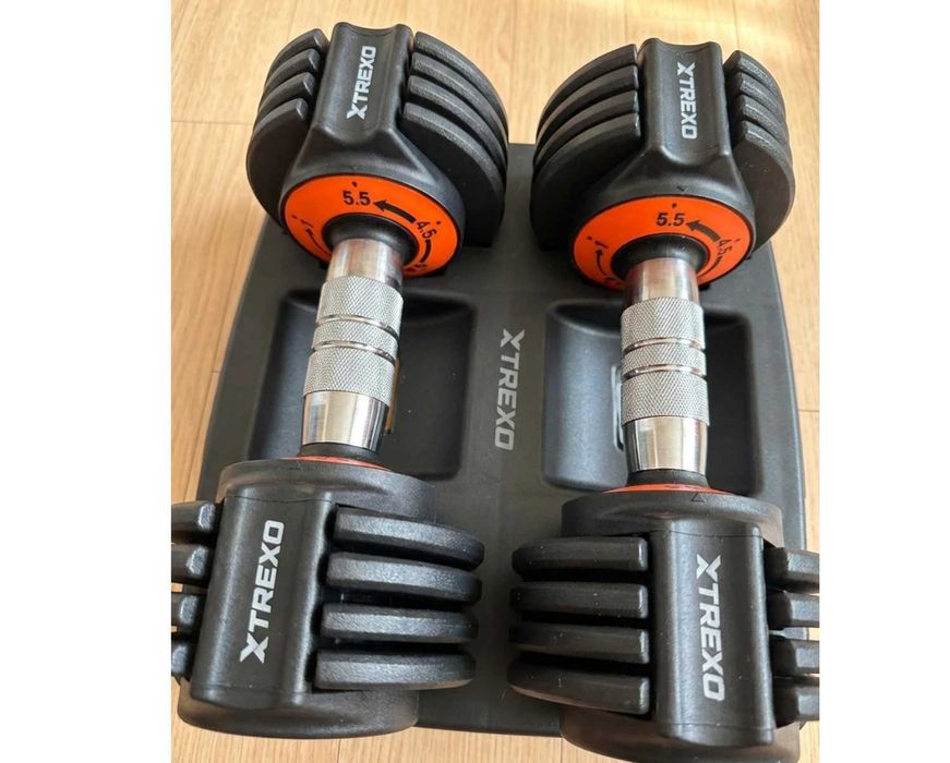 Hantle Bitumiczne Regulowane do Ćwiczeń w Domu Solidne 11,5 kg Nowe