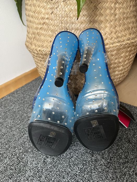 Szpilki Pole Dance r. 40 II blue diamonds Roxie Luve nowe