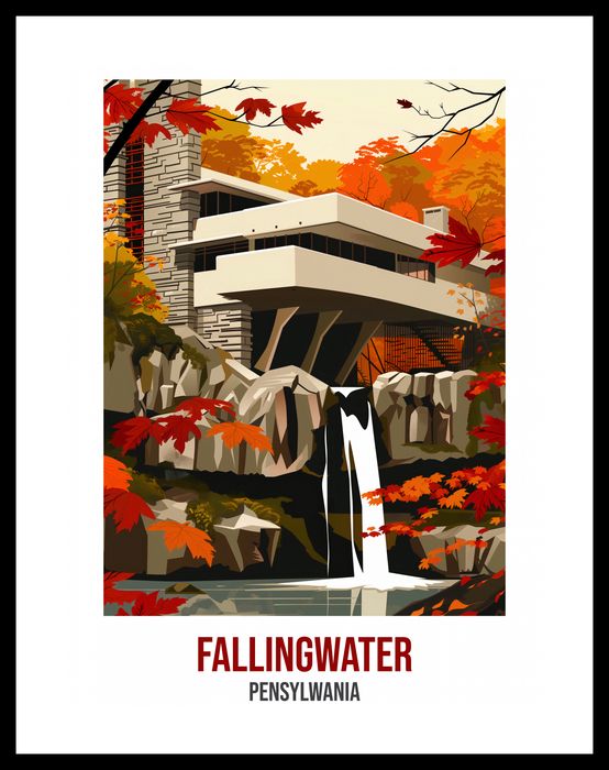 Plakat 30x40cm Fallingwater