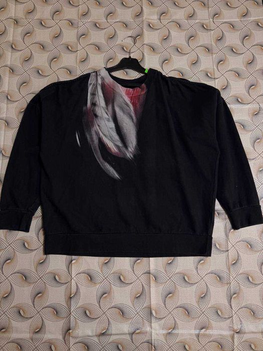 Свитшот AllSaints черный оригинал принт стильный