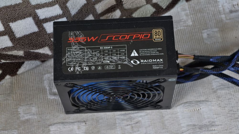 Блок питания 535 raidmax scorpio 80 plus bronze