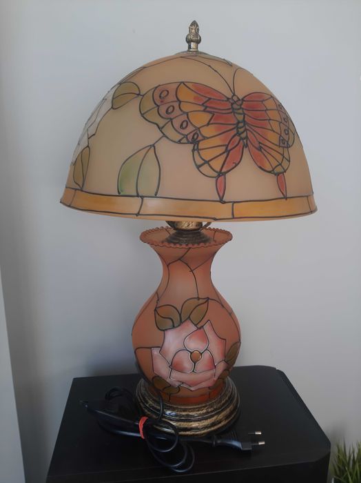 Stara lampa witrażowa  Angielska