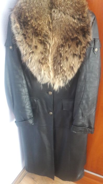 Кожаное пальто ( теплое)