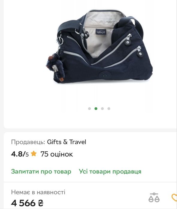 Сумочки від  Kipling