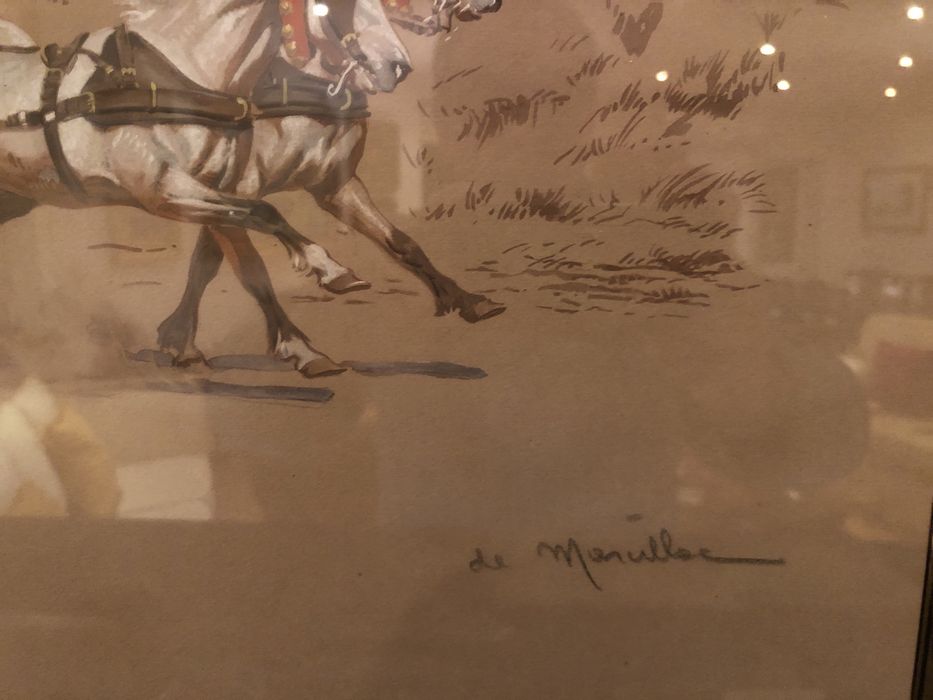 Par de guaches emoldurados