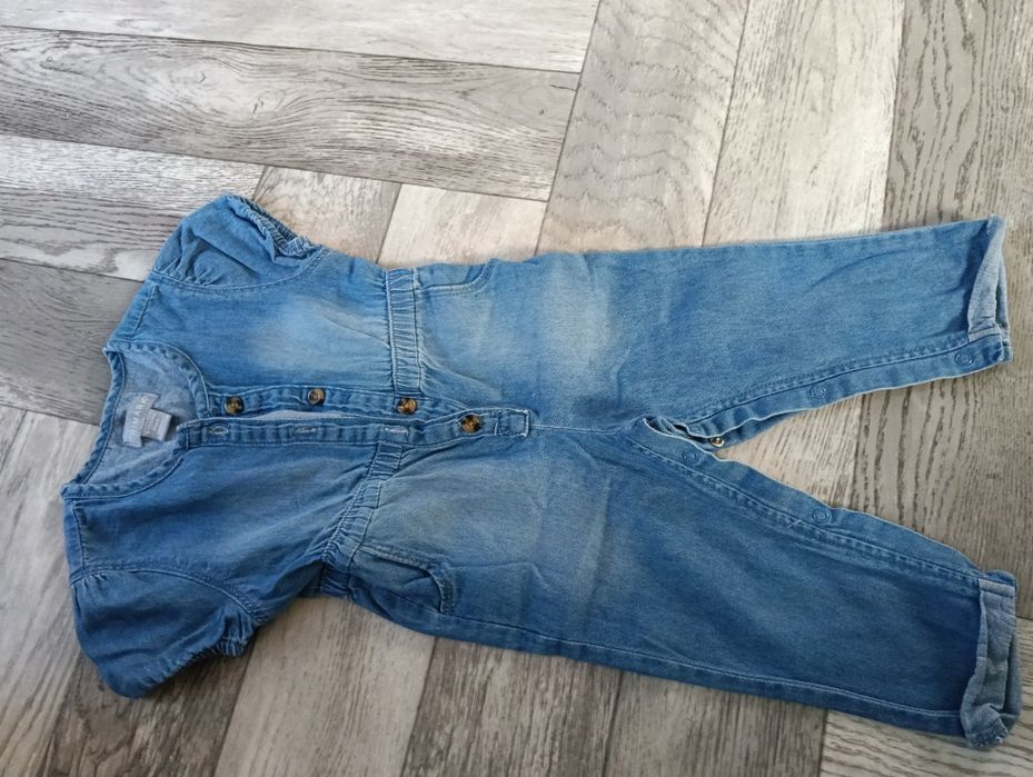 Rampersy/kombinezon jeansowowy rozmiar 80