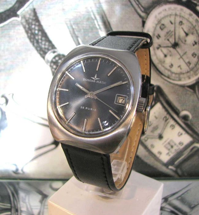 Zegarek Dugena Matic Automat 25 Jewels data STAL Super stan  Germany