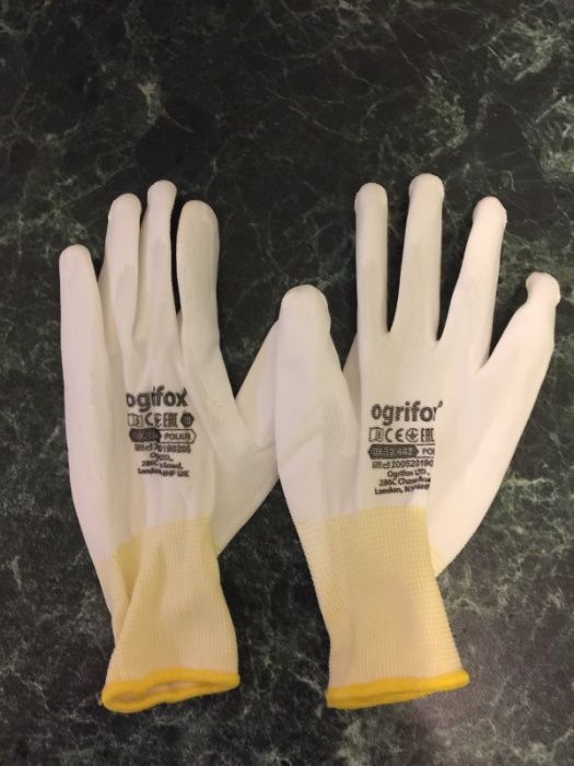 Рабочие перчатки полиуретановые размер7,8,9,10,11/ рукавиці робочі