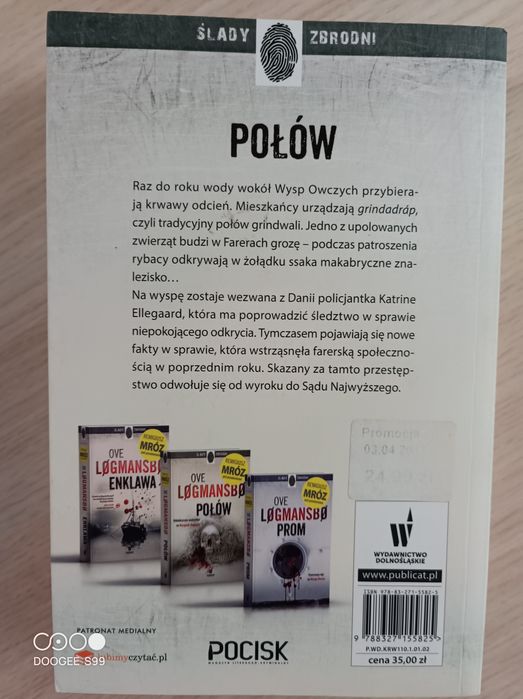 Remigiusz Mróz - "Połów" 2016 Wyd. Dolnośląskie JAK NOWA