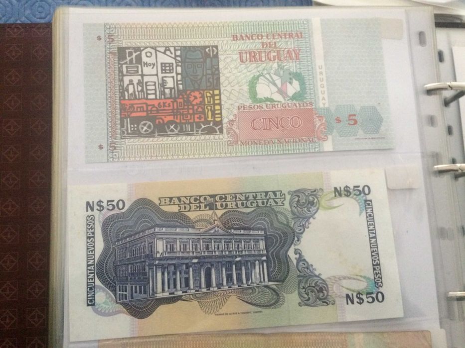 URUGUAI 3 Notas 2 SÃO NOVAS - NÃO Circuladas e 1 BEM Conservadas conforme as fotos