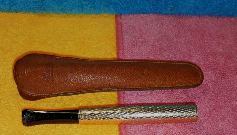 Vintage Barlei Bit, Golden-Metal, in Original Leather Pouch