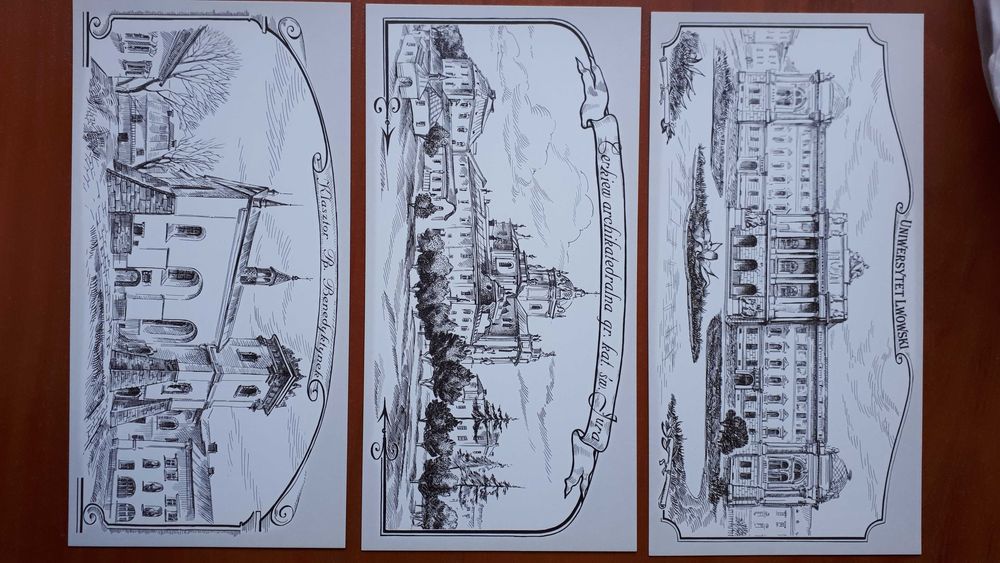 Lwów w grafice, 15 kart z widokami miasta