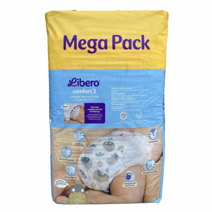 Підгузки памперси Libero comfort 3 р 76 шт. 630 грн Пакунок Малюка