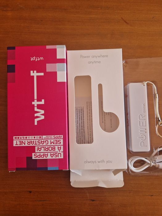Power Bank WTF de 1200 mAh / 3,7 V - bateria de lítio, sem uso64552361333891124