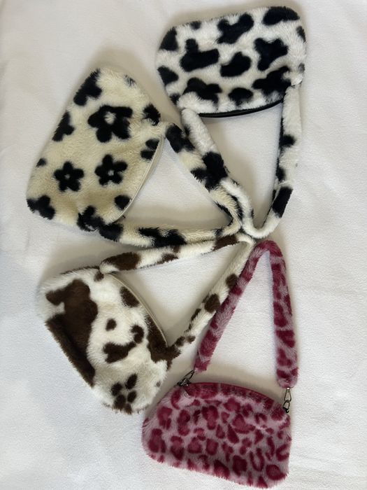 Сумка пухнаста, поясна, через плече