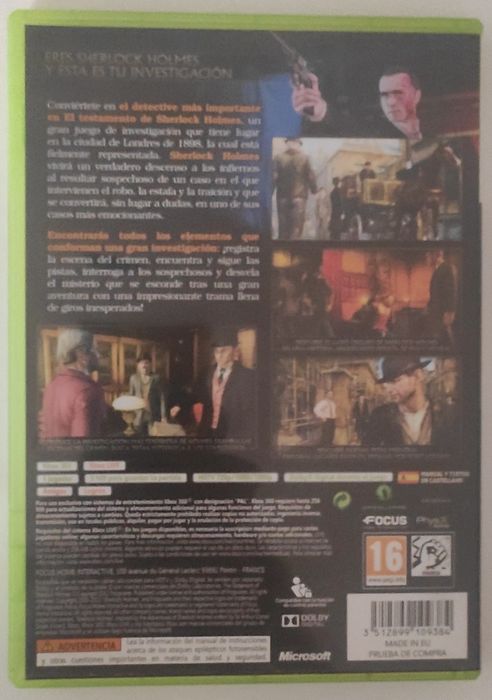 Testament Sherlocka Holmesa Xbox 360