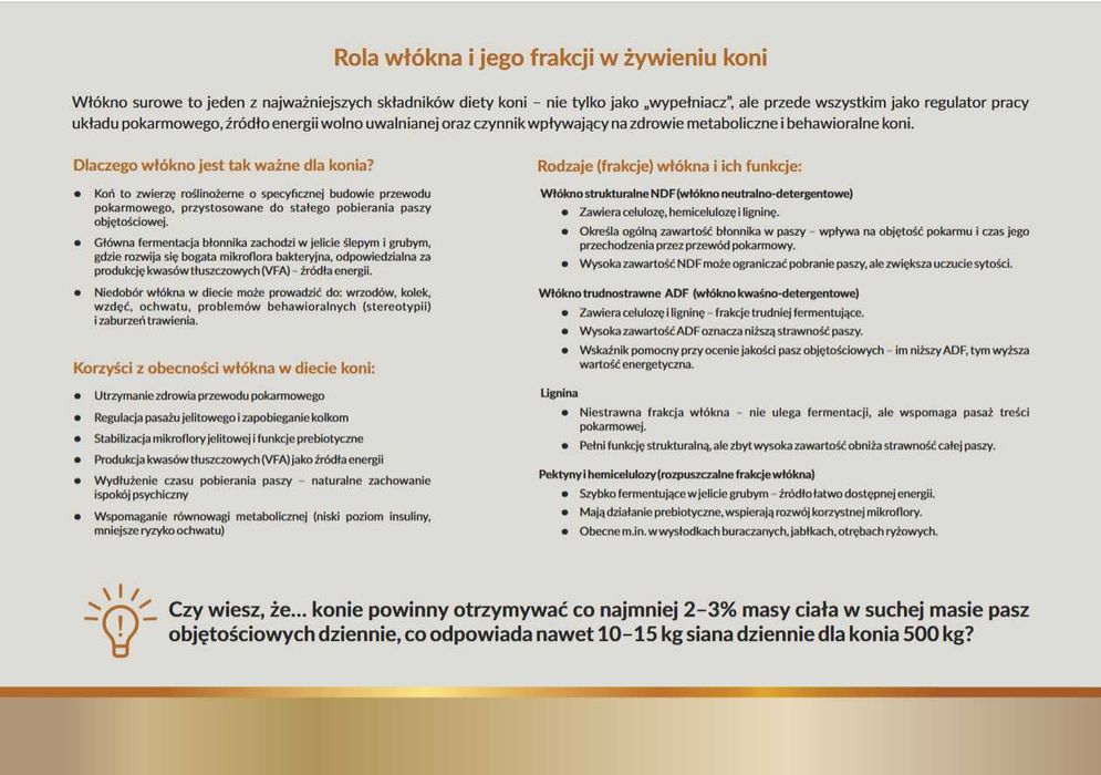 Omega Fiber pasze włókno wysłodki dla konie