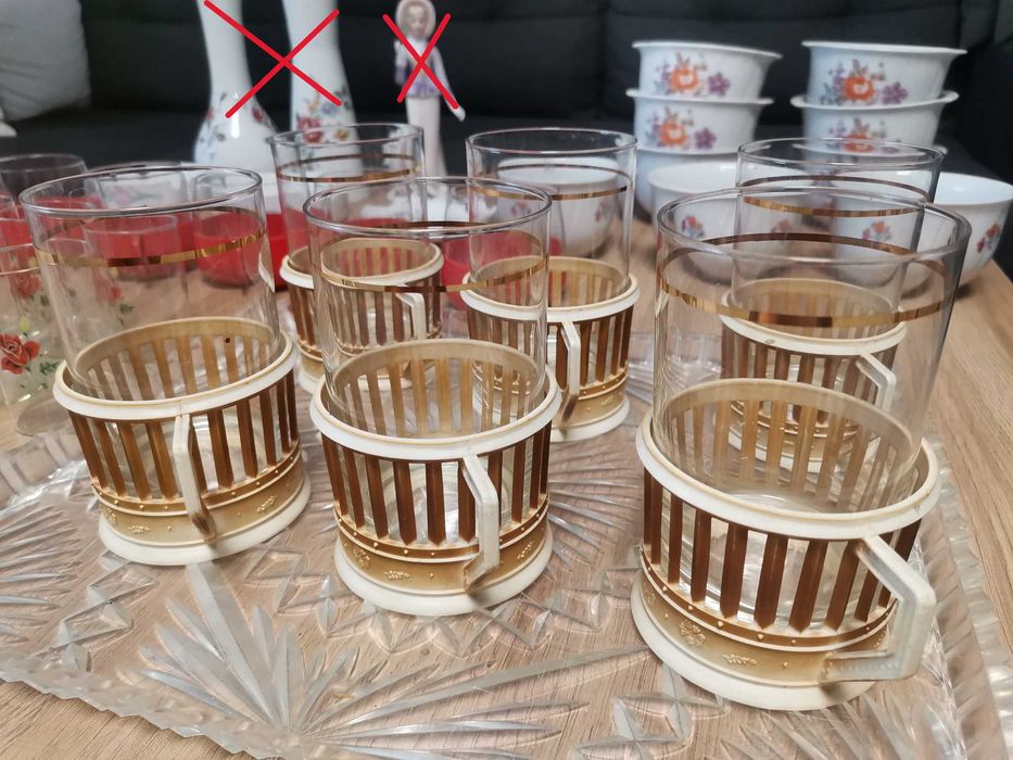 Stara porcelana PRL szkło Made in Poland Karolina, Chodzież