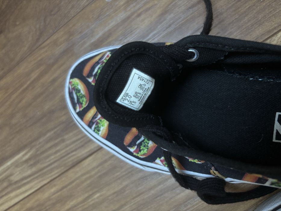 Chlopiece trampki vans w hamburgery