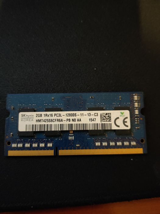 Memória RAM 2GB DDR3L 1600MHz SK Hynix (Laptop/Portátil) - PC3L-12800S