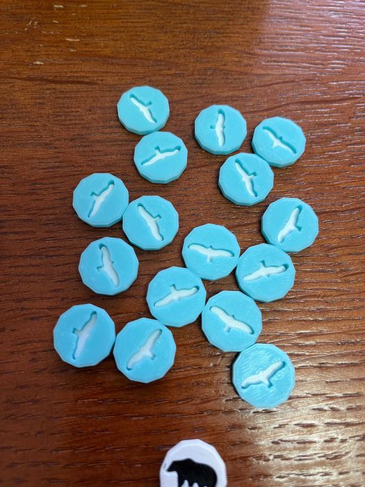 Zestaw znaczników zwierząt 3D do Ark Nova dodatek Wodny Świat 160sztuk