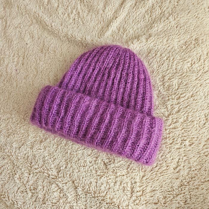 Шапка мохер вовна тепла зимова шерсть