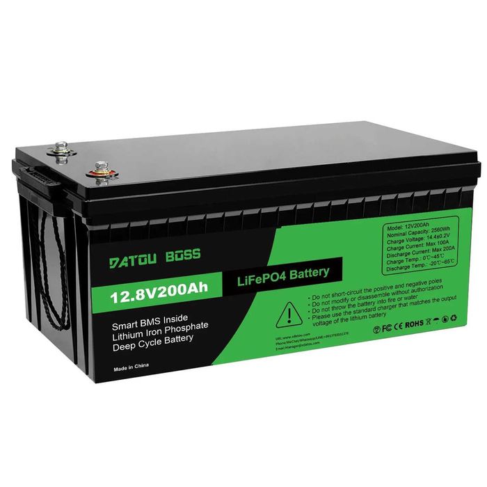 Акумулятор DATOUBOSS 12V 200Ah LiFePO4 с BMS 200A