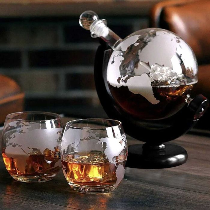 Premium 10w1 Karafka Do Whisky Globus Nalewki Wody Szklanki + Gratisy
