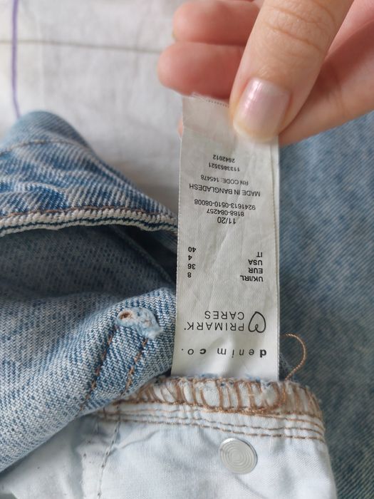 Jasnoniebieskie jeansy Primark, rozmiar 36, z wysokim stanem mom jeans