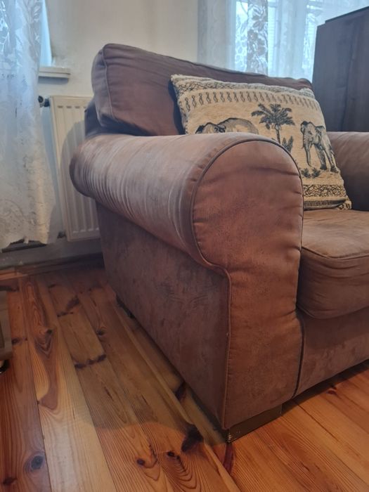 Wersalka i fotel, z funkcją spania, wygodna sofa, kanapa