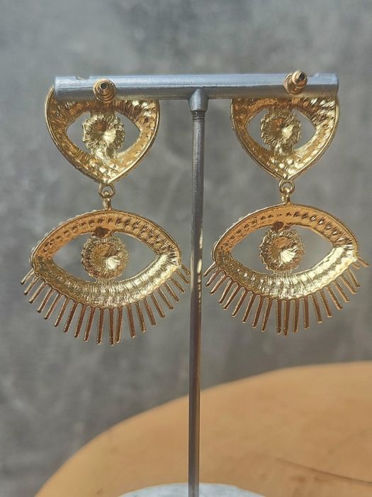 Kolczyki earrings oko proroka metal