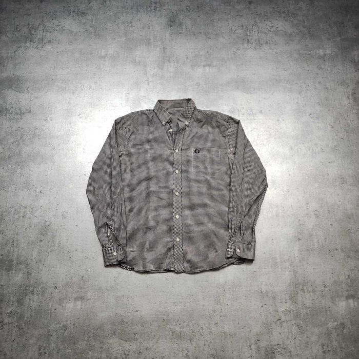MĘSKA Koszula Elegancka Casual Bawełna PREMIUM Fred Perry Haft Logo