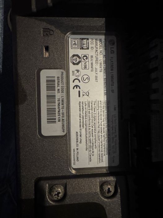 Monitor LG Flatron Wide L196WTQ-SF