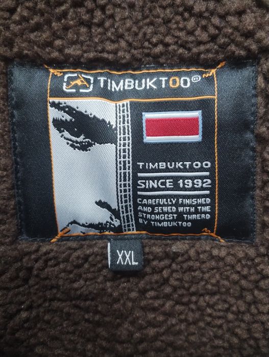 Płaszcz zimowy kurtka cieply brazowy XXL