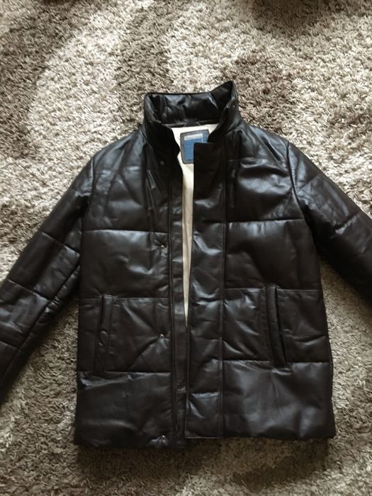 Шкіряний пуховик