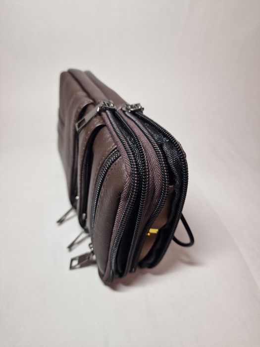 Skórzana torebka męska z grawerem. Prezent Na Każdą Okazję