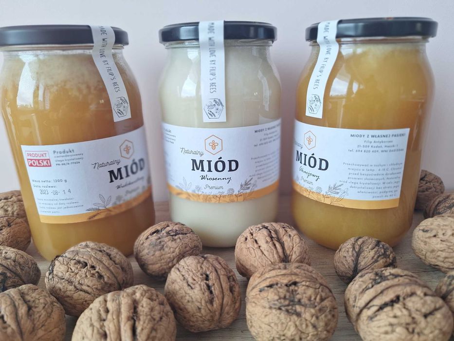 Miód naturalny Wiosenny 1,2 kg 2024 DolinaBugu ŚWIEŻY