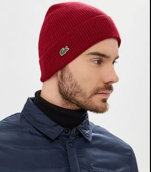 Шапка шерстяная унисекс Lacoste