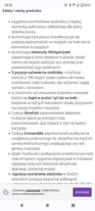 Huśtawka Bujaczek firmy Ingeniuty