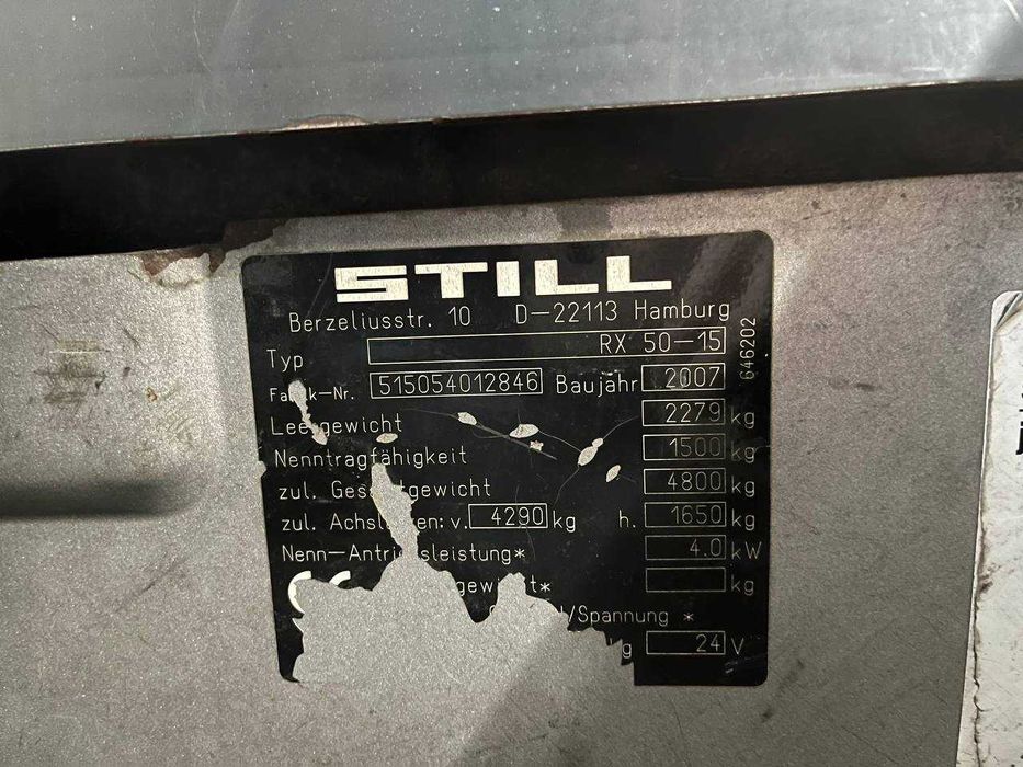 Електричний навантажувач STILL RХ50-15,2007 рік, в наявності на складі