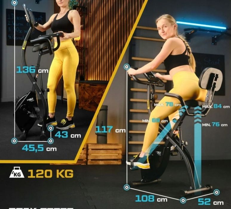 Rowerek treningowy magnetyczny składany rower do 120kg Trex Sport TX-3