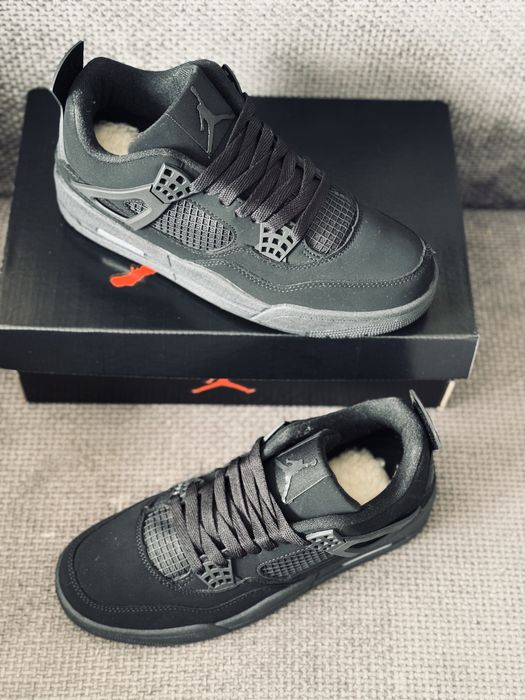 Nike Air Retro Jordan 4 Black Cat winter кросівки зимові Джордан 4