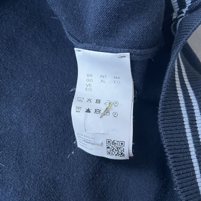 Темно-синій светр Hugo BOSS Ever Quarter Zip Jumper зі 1/4 розмір XL