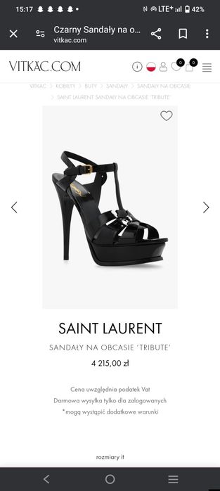 Sandały na obcasie "TRIBUTE" oryginalne