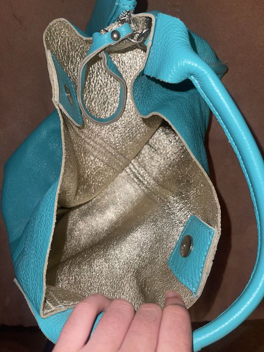 Бирюза сумка шкіра бренд