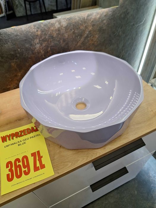 Umywalka  nablatowa Geo pastel Blue 40