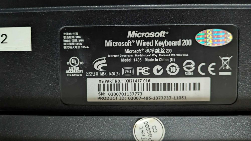 Teclado com Fios da Microsoft (Estado Novo)