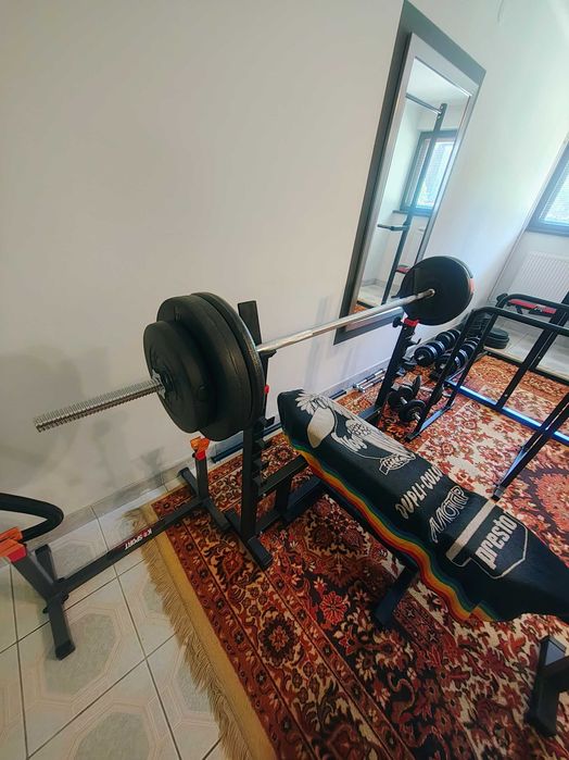 Sprzedam gryf prosty Hop Sport 200 cm średnica 30mm z zaciskami.  Stan bardzo dobry.