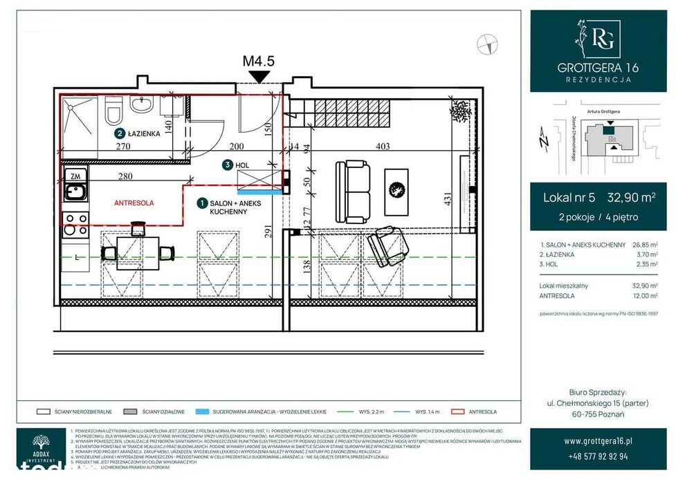 | Передпродаж | 1-кімнатна квартира в Познані M5/I​V