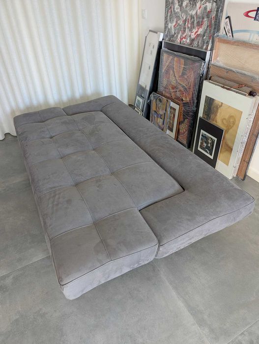Sofá cama Área em cinzento